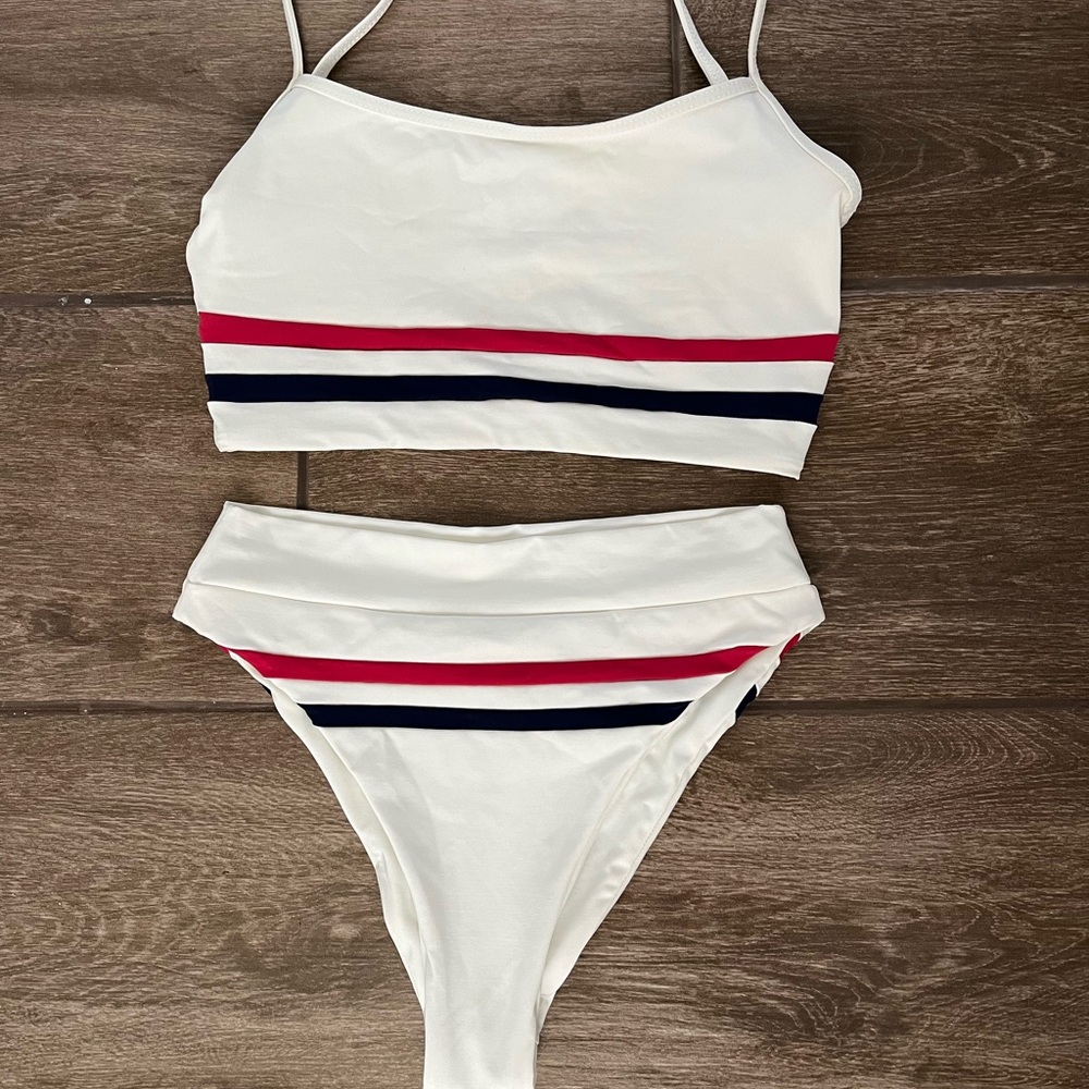 L Space Wilson Ren striped bikini